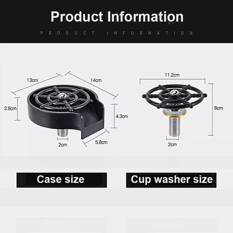 High Pressure Glass Rinser - Ultimate Kitchen Cup Washer for Effortless Cleaning of Beer, Coffee, and Bar Glasses
