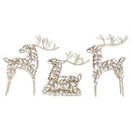 August & Leo Jeweled Reindeer Décor 3-Piece Set with Gift Boxes
