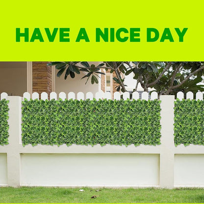 Sinsoledad Lush Artificial Ivy Privacy Fence Screen, 20"X118" - Expandable & Easy-To-Clean Faux Hedge with Zip Ties for Outdoor Garden Decor, Wall Shielding & Christmas Ambiance, Christmas Decor