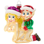 Cheeky Ornaments - Handcrafted Glass Holiday Decorations, Funny & Bold, Lightweight, Perfect for Gag Gifts & Office Parties, 5-7 Inches, under 1 Pound, Unique Holiday Gift