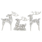 August & Leo Jeweled Reindeer Décor 3-Piece Set with Gift Boxes