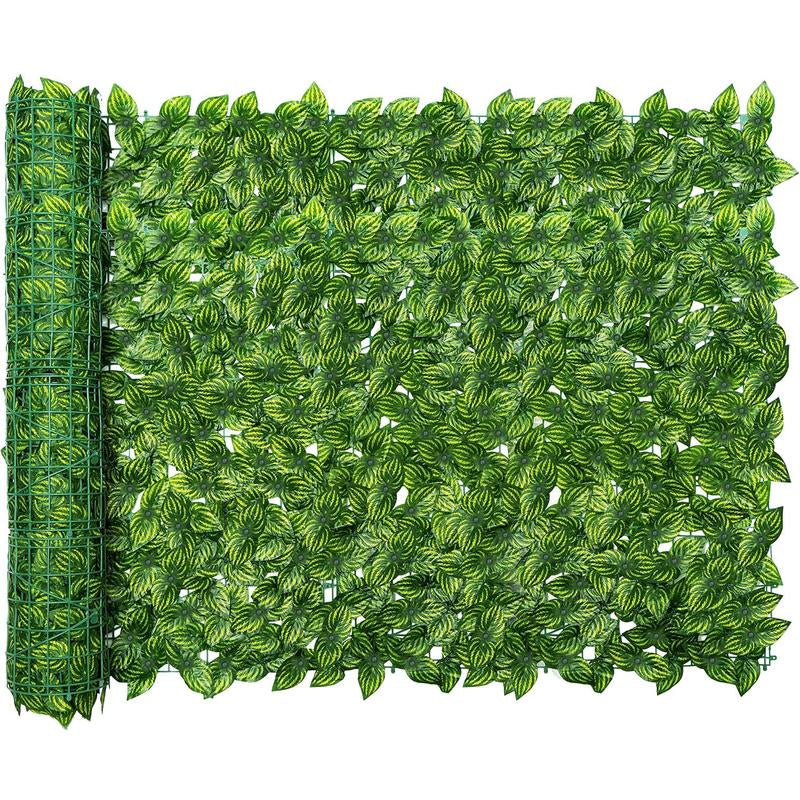 Sinsoledad Lush Artificial Ivy Privacy Fence Screen, 20"X118" - Expandable & Easy-To-Clean Faux Hedge with Zip Ties for Outdoor Garden Decor, Wall Shielding & Christmas Ambiance, Christmas Decor