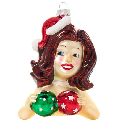 Cheeky Ornaments - Handcrafted Glass Holiday Decorations, Funny & Bold, Lightweight, Perfect for Gag Gifts & Office Parties, 5-7 Inches, under 1 Pound, Unique Holiday Gift
