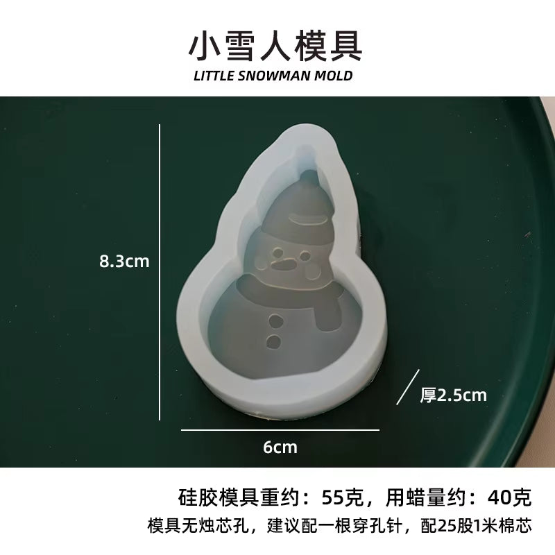 Festive Gingerbread Man & Elk Candle Mold - DIY Aromatherapy Crafts for Unique Christmas Gifts