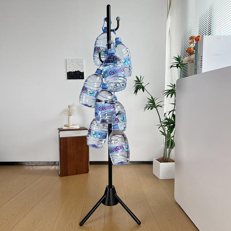 Meshimec Heavy Duty Coat Rack 8 Hooks Purse Rack Organizer | 8LB Stable Base Metal Hanger | Black for Winter Coats/Bags/Hats Room Decor Christmas Tree for Girls Gift