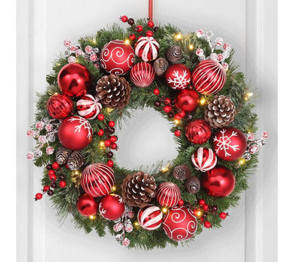 Haute Decor 26" Prelit Holiday Times Wreath