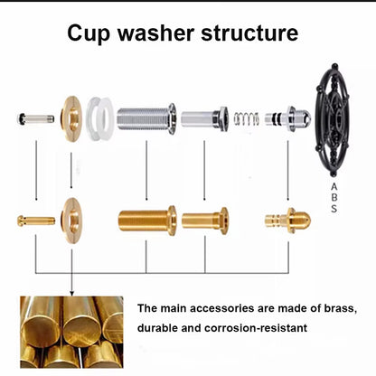 High Pressure Glass Rinser - Ultimate Kitchen Cup Washer for Effortless Cleaning of Beer, Coffee, and Bar Glasses