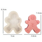 Festive Gingerbread Man & Elk Candle Mold - DIY Aromatherapy Crafts for Unique Christmas Gifts