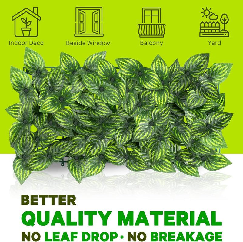 Sinsoledad Lush Artificial Ivy Privacy Fence Screen, 20"X118" - Expandable & Easy-To-Clean Faux Hedge with Zip Ties for Outdoor Garden Decor, Wall Shielding & Christmas Ambiance, Christmas Decor