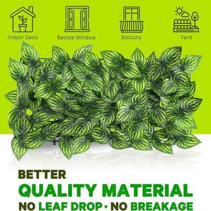 Sinsoledad Lush Artificial Ivy Privacy Fence Screen, 20"X118" - Expandable & Easy-To-Clean Faux Hedge with Zip Ties for Outdoor Garden Decor, Wall Shielding & Christmas Ambiance, Christmas Decor