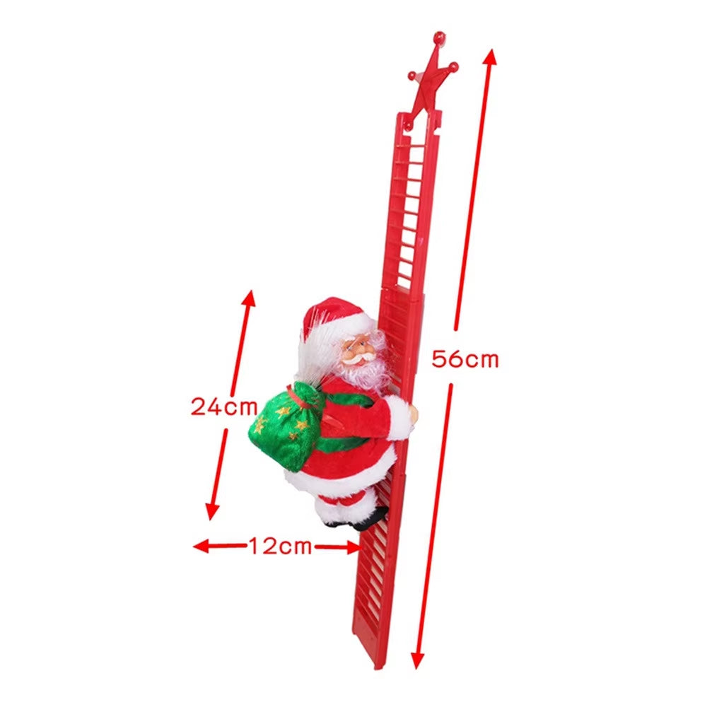 2024 Musical Santa Claus Doll Climbing Ladder - Festive Christmas Tree Ornament & Perfect Kids Gift for the Holidays!
