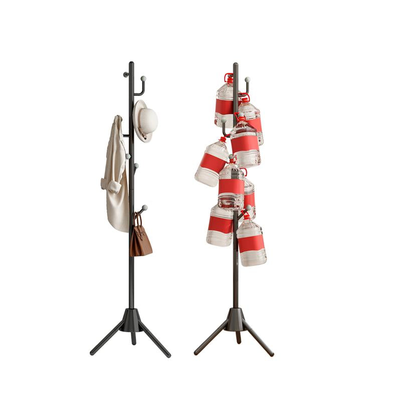 Meshimec Heavy Duty Coat Rack 8 Hooks Purse Rack Organizer | 8LB Stable Base Metal Hanger | Black for Winter Coats/Bags/Hats Room Decor Christmas Tree for Girls Gift