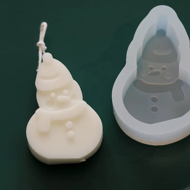 Festive Gingerbread Man & Elk Candle Mold - DIY Aromatherapy Crafts for Unique Christmas Gifts