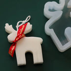 Festive Gingerbread Man & Elk Candle Mold - DIY Aromatherapy Crafts for Unique Christmas Gifts