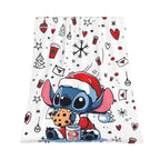DISNEY CLASSIC Lilo & Stitch Christmas Cute Stitch Soft Throw Blanket - Cozy Plush Holiday Blanket for Bedroom, Sofa, Christmas Decor & Gift